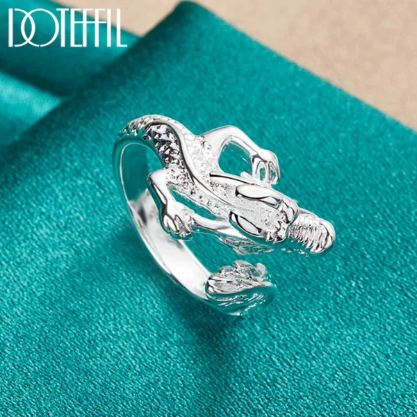 DOTEFFIL 925 Sterling Silver Dragon Ring