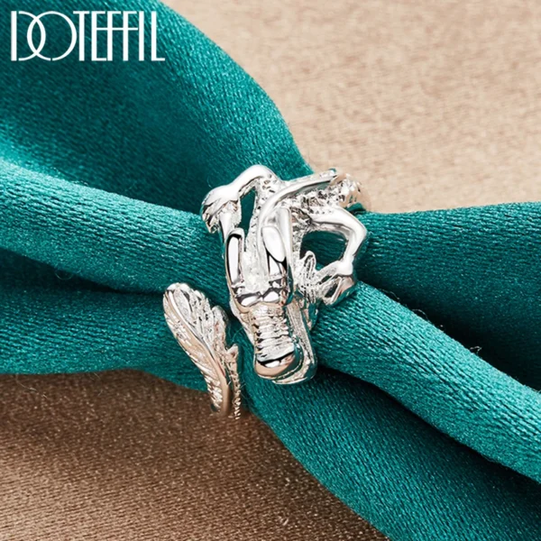 DOTEFFIL 925 Sterling Silver Dragon Ring