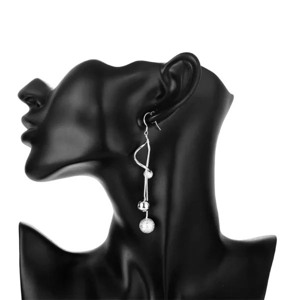Hot 925 sterling silver tassel beads earrings Angry Beetle 925 silver