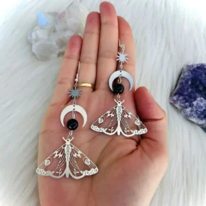 Elegant Moth Earrings 2025 Angry Beetle different options available