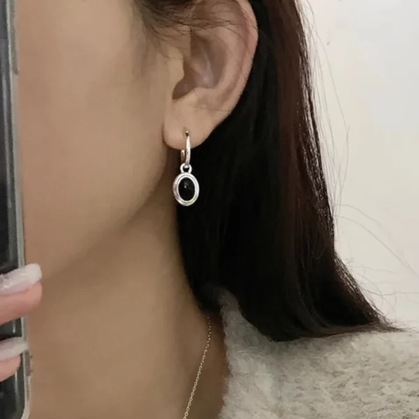 Black Vintage Earrings Gift Accessories Black