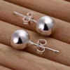 Fine stud earrings 925 sterling silver Accessories 925 silver