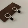 Black Vintage Earrings Gift Accessories Black