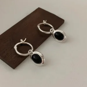 Black Vintage Earrings Gift Accessories Black