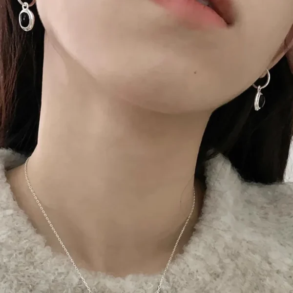 Black Vintage Earrings Gift Accessories Black