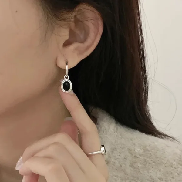 Black Vintage Earrings Gift Accessories Black