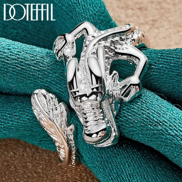 DOTEFFIL 925 Sterling Silver Dragon Ring Accessories adjustable
